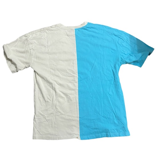 Blue&White College Graphic Tee Oversized Medium - Picture 2 of 5